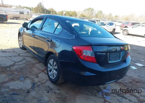 2012 Honda Civic Lx z USA, uszkodzony, nr VIN 2HGFB2F53CH527194